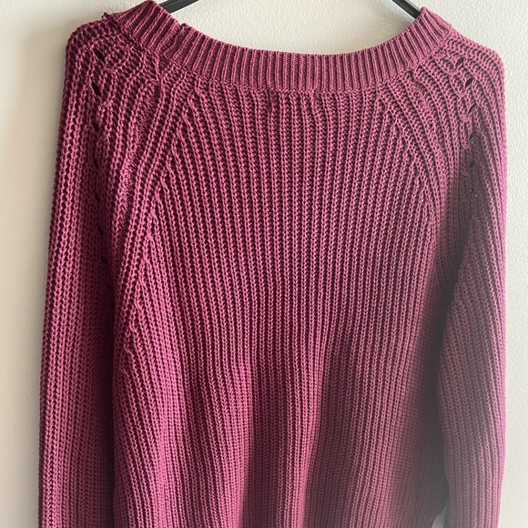 Point of Contact Crewneck Sweater- Burgundy - Picture 6 of 6